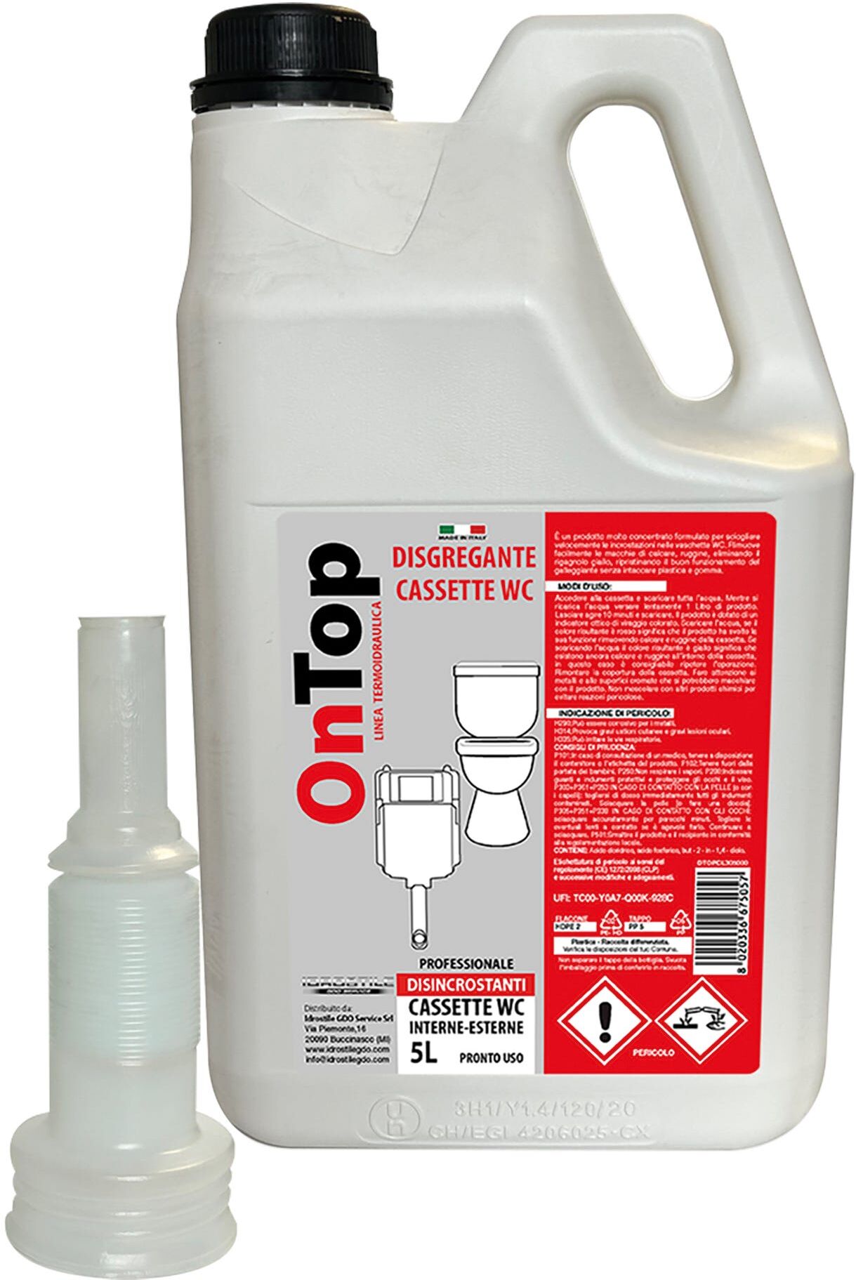 Tecnomat DISINCROSTANTE DECAL 5 l PER CASSETTE WC INTERNE ED ESTERNE CON EROGATORE