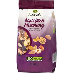 Alnatura Nussmischung Nusskern Mischung, im Beutel, BIO, ungeröstet und ungesalzen, 4 Nusssorten, 200 g