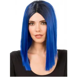 Chaks Straight Cut Perücke mittellang blau