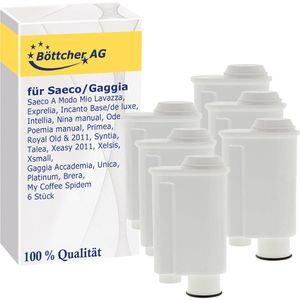 Böttcher-AG Filterpatrone für Kaffeevollautomaten, kompatibel mit Saeco / Gaggia Maschinen, 6 Stück
