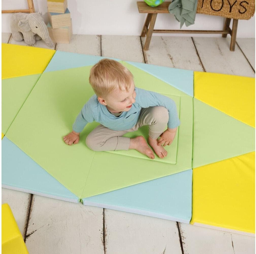Spielmatte ALLDORO "3-in-1 faltbar zu Tipi-Zelt und Boot 182 x 105 cm", Baby, Gr. B/H/L: 50cm x 19,5cm x 197,5cm, mehrfarbig, Sportmatten Spielmatte mehrfarbig B/H/L: 50cm x 19,5cm x 197,5cm