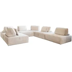 MODULSOFA WIOLO SOFT 6 MODULE 6 KISSEN Cremeweiß Cord