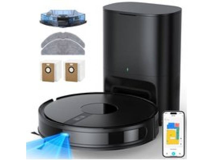 Lubluelu B40 Plus Robot Aspirateur Laveur avec Prise EU 5800Pa Autonomie 180 Min Contrôle APP 34 Zones Interdites