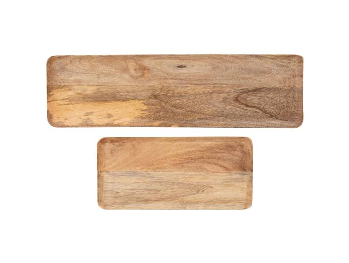 Tabletts aus Mangoholz, Set aus 2