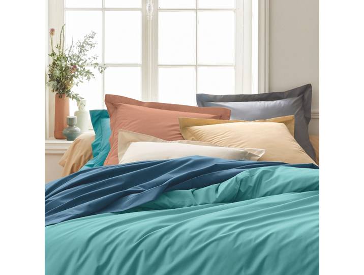 Taie de traversin 100% percale 86x140 moka - Tradilinge