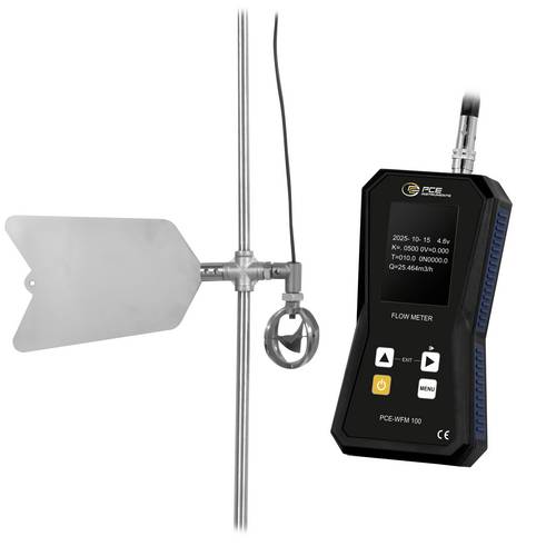 PCE Instruments Strömungsmessgerät PCE-WFM 100 |0,01.. 10m/s |Hall-Sensor |5m |Durchfluss- Volumenstromberechnung |Timer