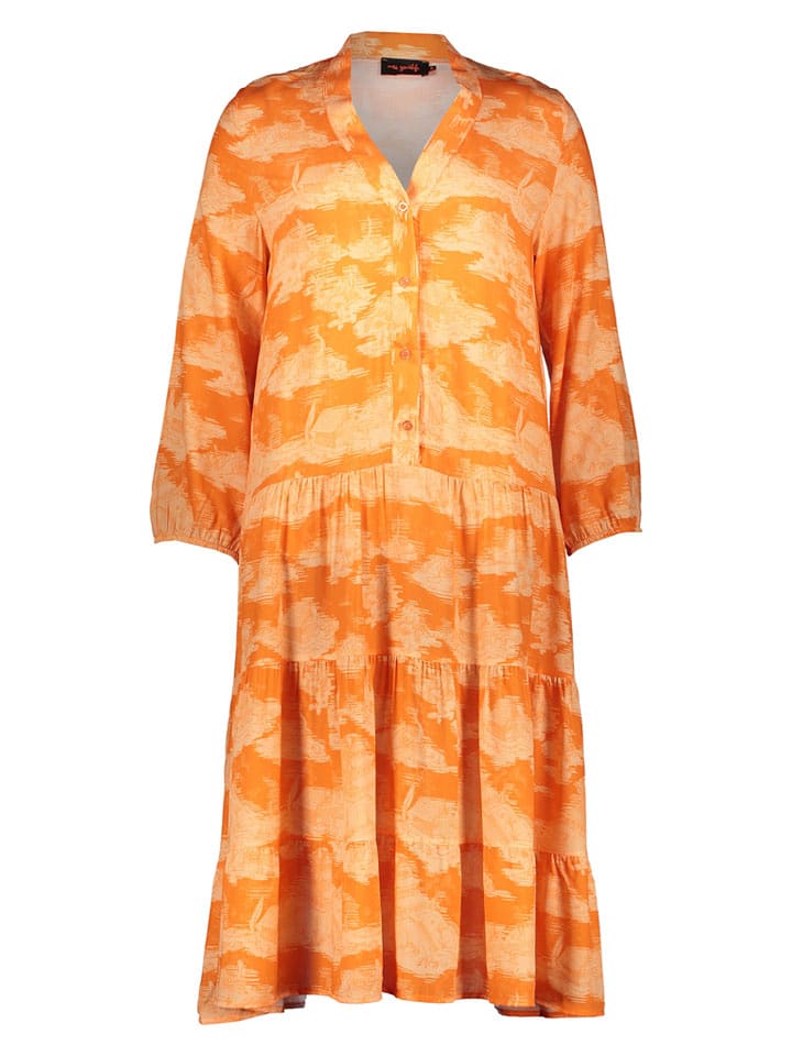 miss goodlife Kleid "Vacation" in Orange/ Hellgelb - XS