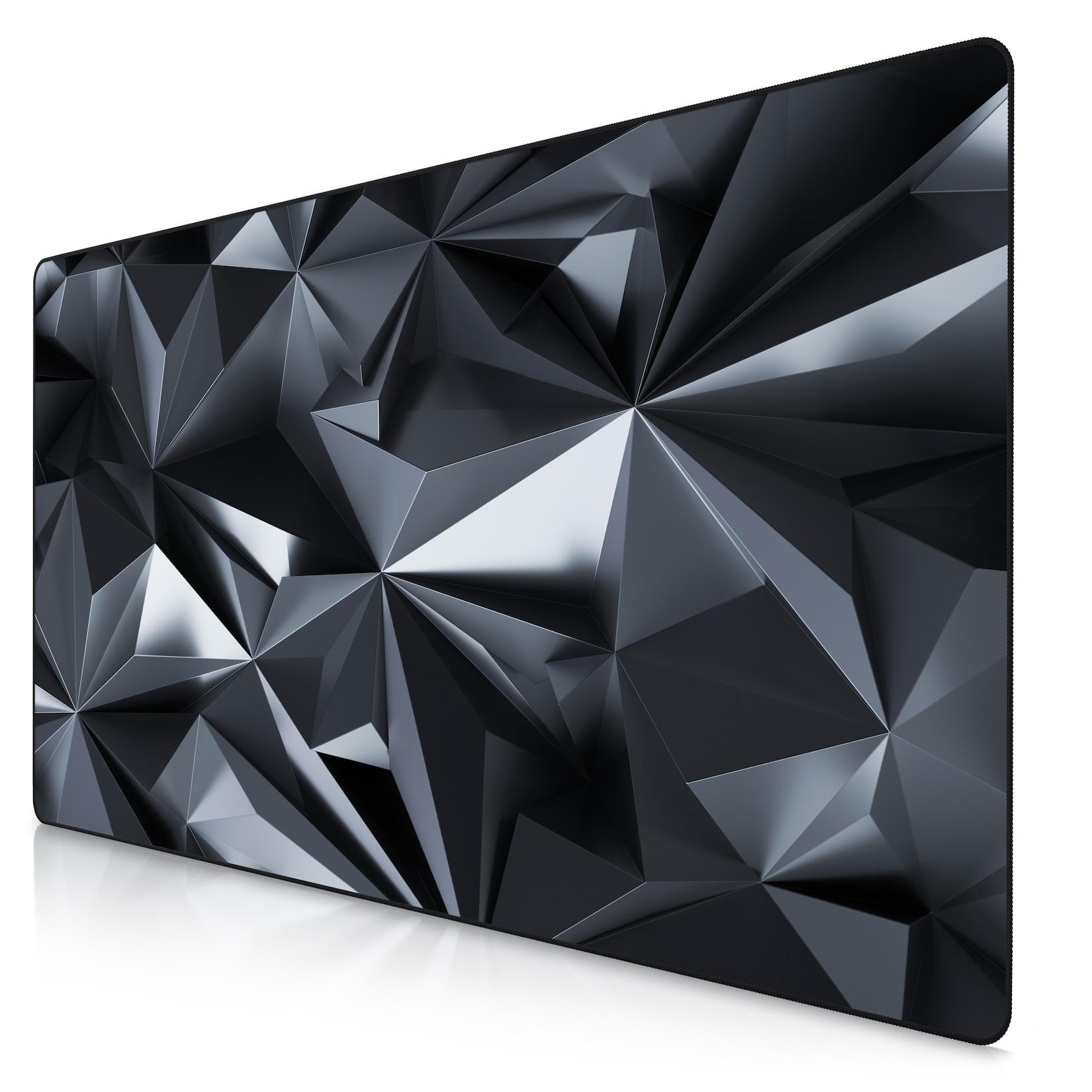 Titanwolf Gaming Mauspad XXXL Speed Gaming Mousepad 1200x600 mm, Deskpad, rutschfest & abwaschbar, für Speed & Präzision, Black Crystal