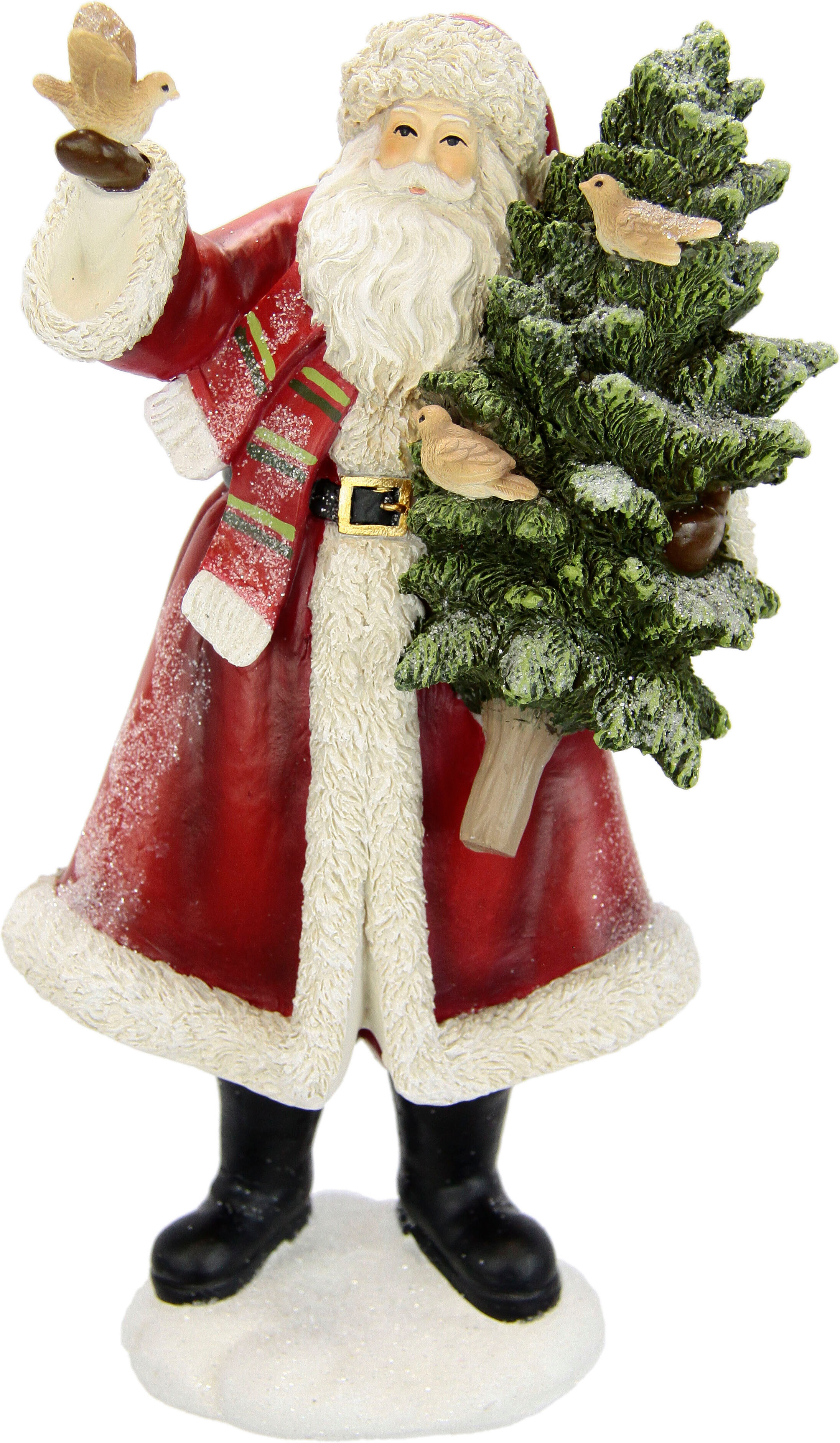 Weihnachtsfigur I.GE.A. "Nikolaus", rot, B:15cm H:29cm, Polyresin, Dekofiguren, Weihnachtsfigur, Nikolaus Dekoration