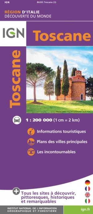 Carte routière - Toscane   IGN