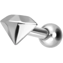 Titan Ohrpiercing mit Innengewinde DIAMANT