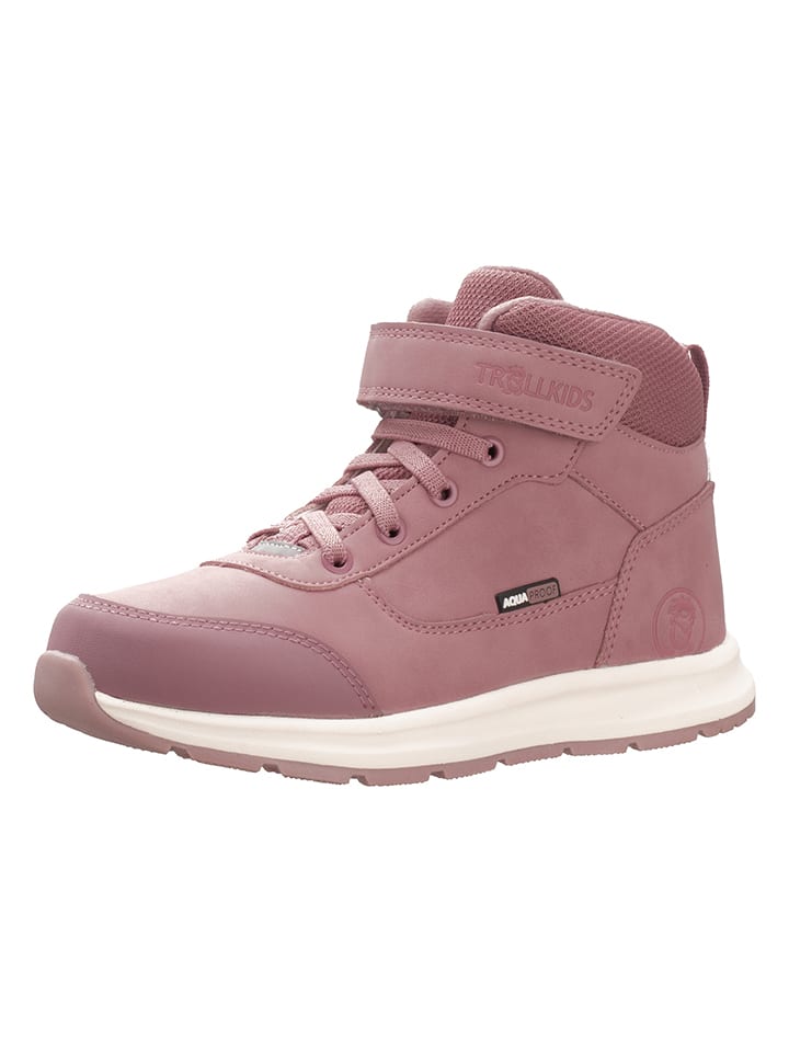 Trollkids Leder-Wanderboots "Stavanger Mid Cut XT" in Rosa - 32