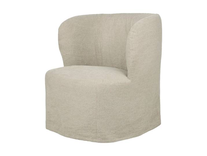 GUBI Fauteuil lounge Stay Slipcover Linen 0023, taille S