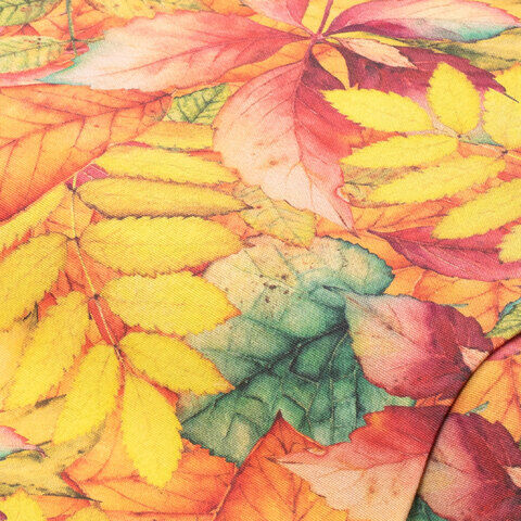 Dekostoff herbstliche Blätter "Lorena", bunt