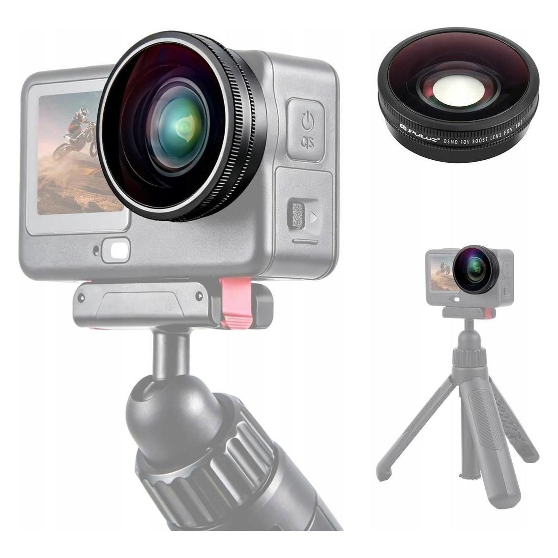 Puluz Obiektyw Szerokokątny Soczewka Fov Boost 185° Do Dji Osmo Action 6 / Szkło Hd / Pu1103 (PULUZ)