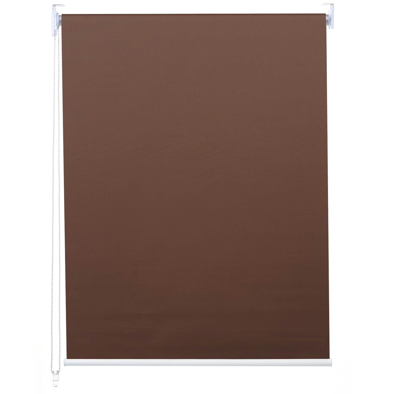 Rollo MCW-D52, Fensterrollo Seitenzugrollo Jalousie, Sonnenschutz Verdunkelung blickdicht 70x230cm ~ braun