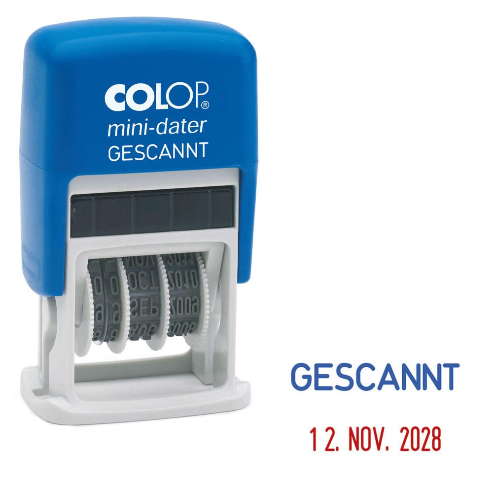COLOP Datumstempel mit Text S160/L "GESCANNT" 173298