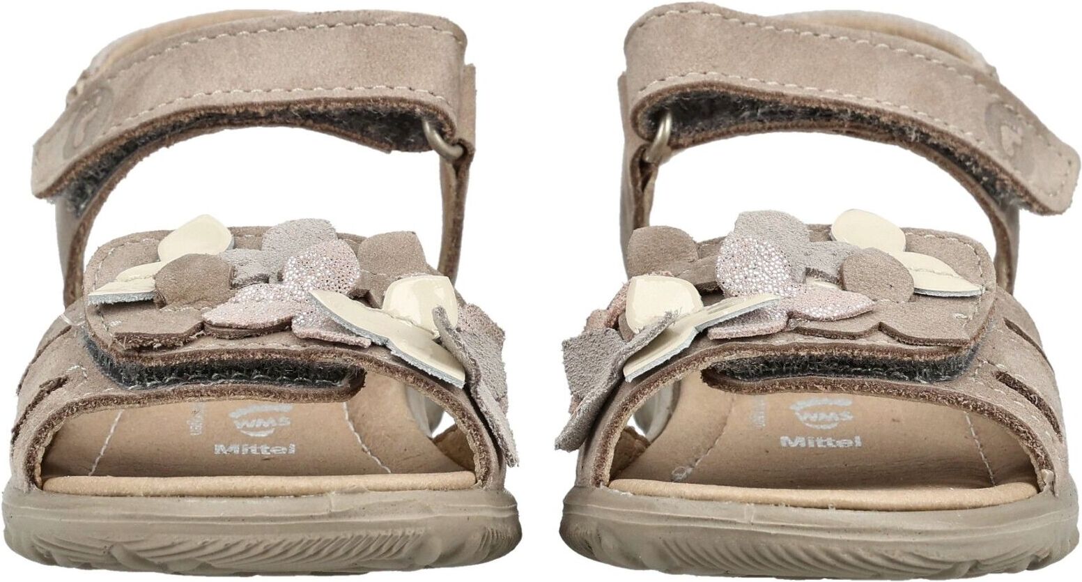 Riemchensandalette RICOSTA "Ricosta Sandalen Nubukleder", Mädchen, Gr. 34, Textil, beige, Nubukleder, Schuhe