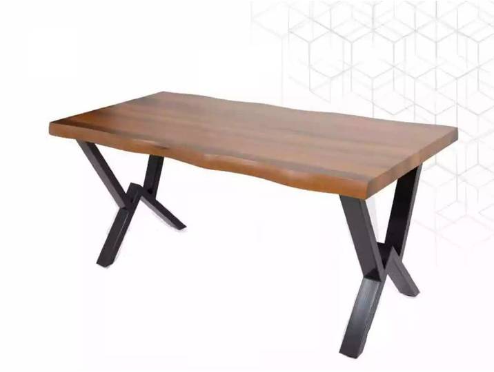 JVmoebel Esstisch Moderner Holztisch in Braun mit stilvollen schwarzen Füßen (Packung, 1-St., Esstisch), Made in Europa
