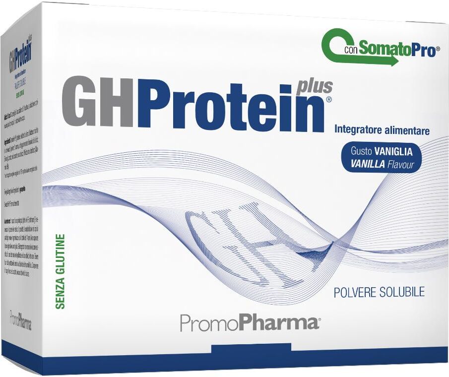 PROMOPHARMA SpA GHProtein Plus - 20 Bustine Gusto Neutro: Integratore Proteico per Potenziamento Muscolare