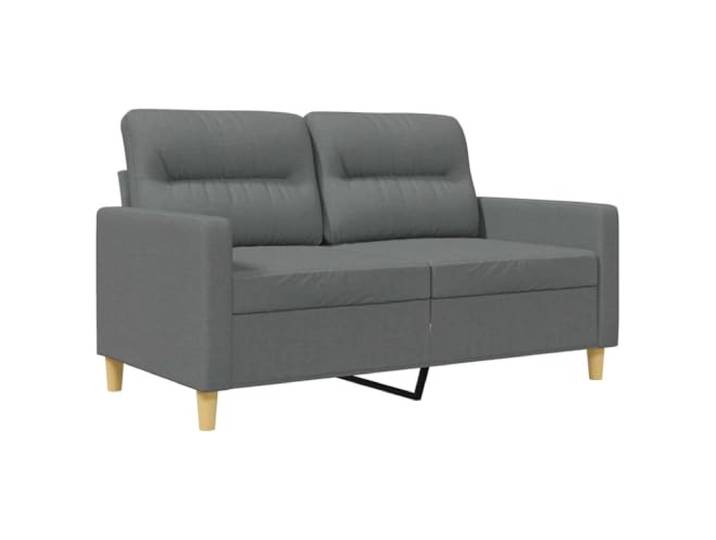 GHVBNMF 2-Sitzer Sofa Dunkelgrau 138cm Stoff Polstersofa Metallgestell Kompakte 2-Sitzer Couch mit bequemer Schaumstoff-Polsterung, ideal fürs Wohnzimmer, Arbeitszimmer oder kleinere Räume.
