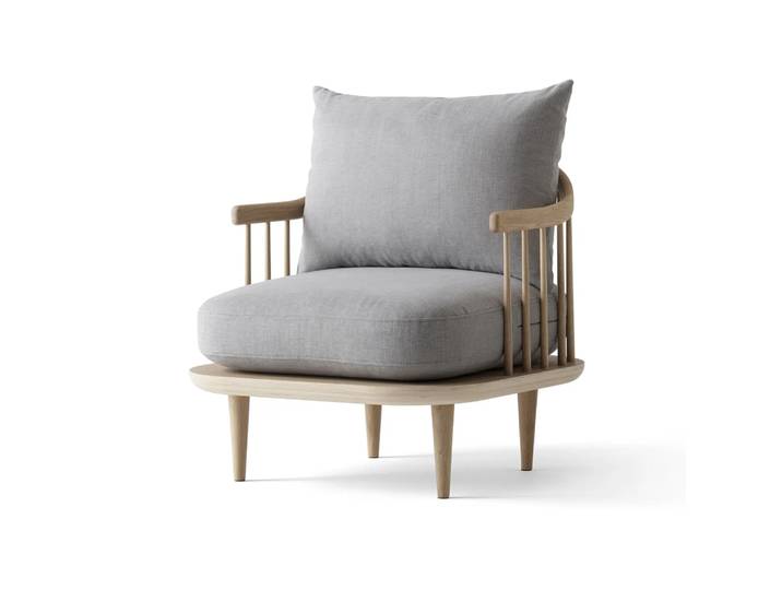 &Tradition Fly Chair SC10 Eiche weiß geölt, hellgrau