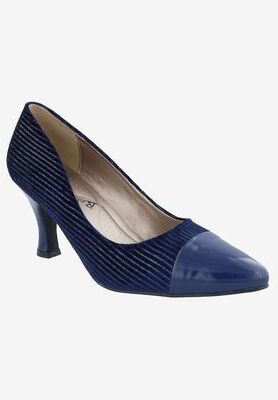 Women's Zesty Cord Pump by Bellini in Navy Corduroy (Size 12 M)