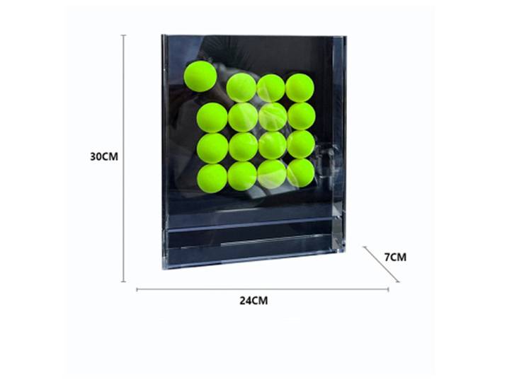 Boîte acrylique transparente boule éponge colorée, ornement décoratif, boule géométrique abstraite, cadre décoratif tridimensionnel