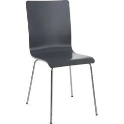 CLP Besucherstuhl Pepe I Ergonomisch Geformter Lehnstuhl Mit Holzsitz I Stabiles Metallgestell I Komfort Und Stil Mit Robuster Konstruktion