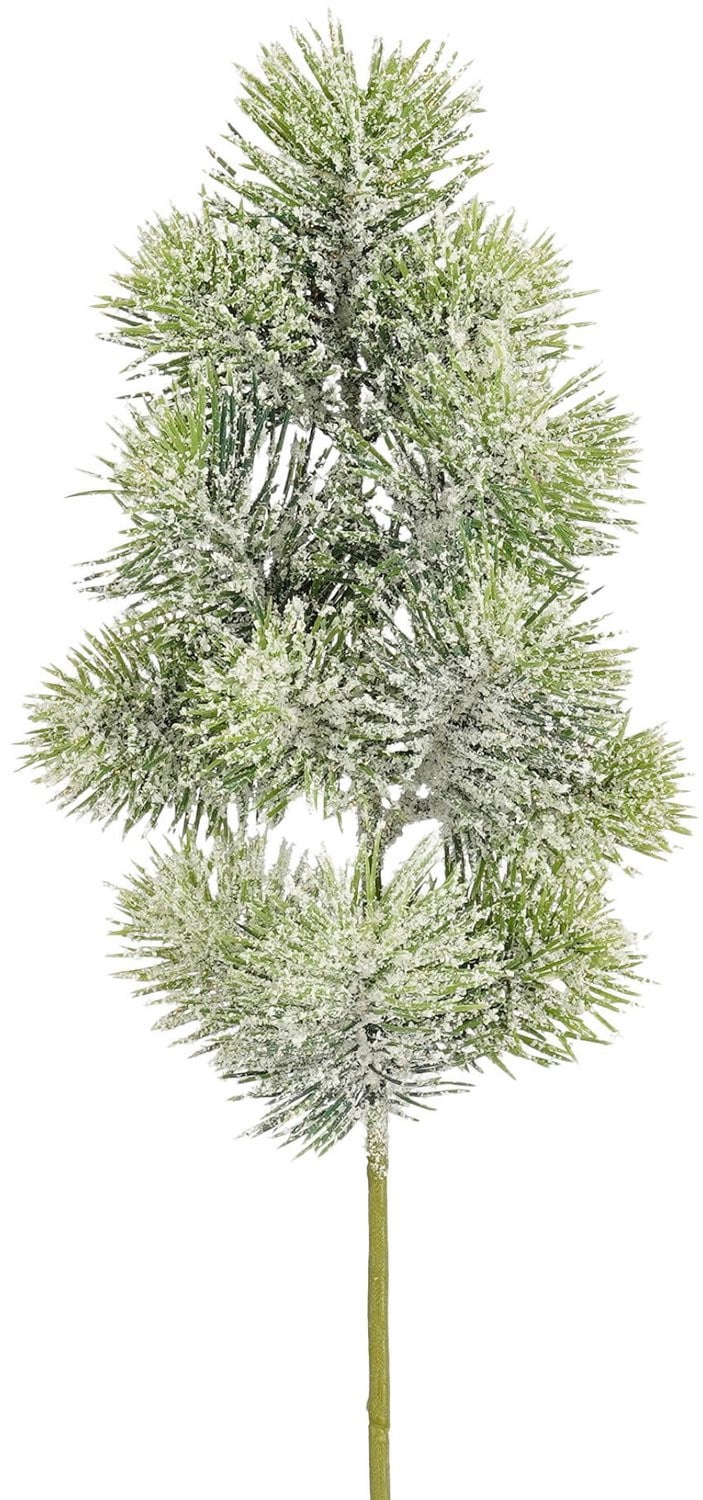 Mica Decorations Kersttak - 4 stuks - Groen - Besneeuwd - 55 cm - Kunstmatige dennentak voor kerstversiering