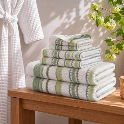 Madison Park Sutton Stripe 6 Piece Towel Set