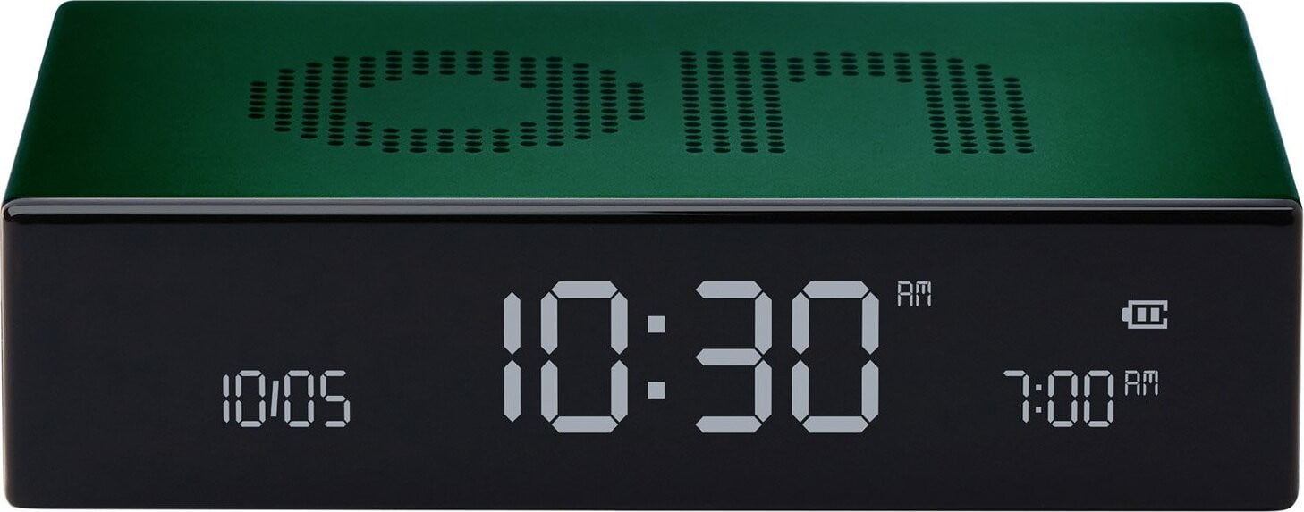 Lexon Flip Premium digitale wekker met LCD-display, groen