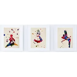 POSTER Set Mit 3 Kinderbuch Aquarell 24X30cm Rahmenlos