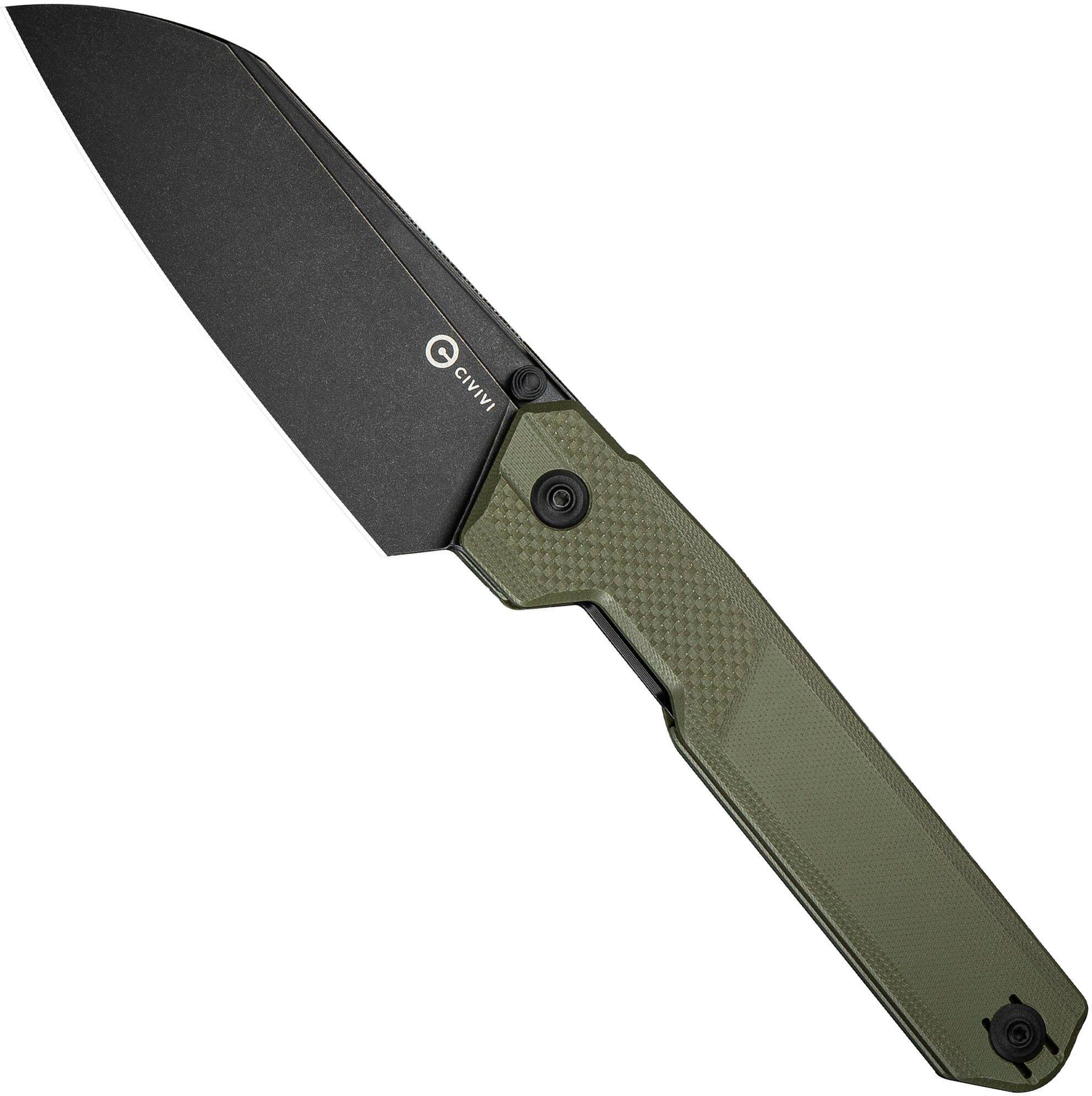 Civivi Hid C23008-2 Blackwashed, OD Green G10, coltello da tasca, Ostap Hel Design
