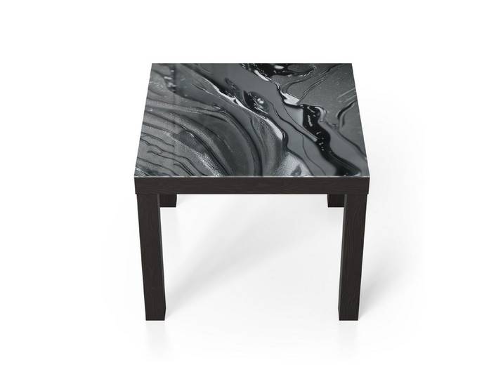 DEQORI Couchtisch 'Metallische Flusslinien', Glas Beistelltisch Glastisch modern