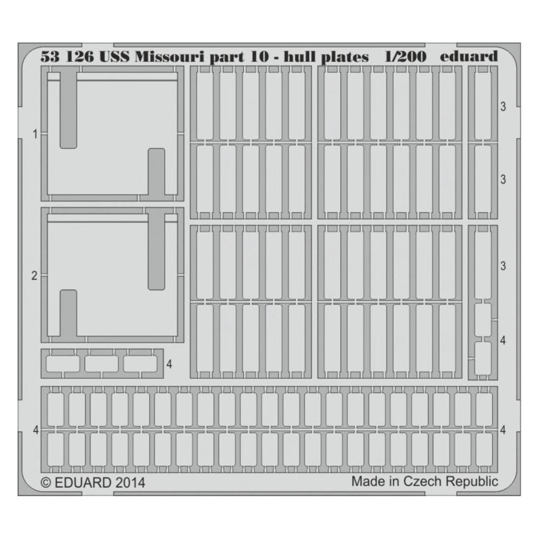 Eduard USS Missouri part 10-hull plates f. Trum (53126)