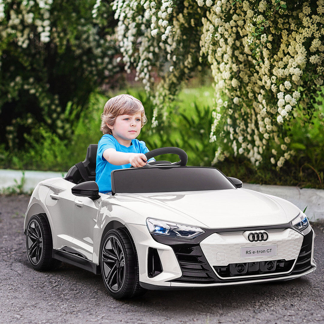 Zoomie Kids Algot Zoomie Audi RS e-tron GT Licensed Electric Car for Kids 12V Music White 1