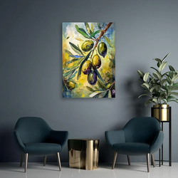 LEINWANDBILD Oliven Acryl handgemalt 70x100cm