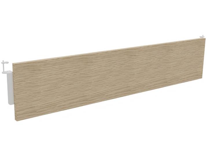 Voile de fond Burocolor Chêne pour bureau L.160 cm pieds Blanc