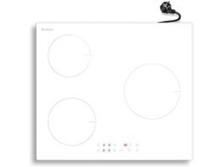 Karinear Plaque de Cuisson Induction - 3 Foyers - Blanche - Encastrable - Booster - VDE - 60cm - 3500W