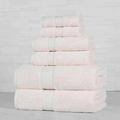 Home City, Inc.-Bath Oregon Organic Cotton Bath Towel Set Six Piece Set, Six Piece Set, White
