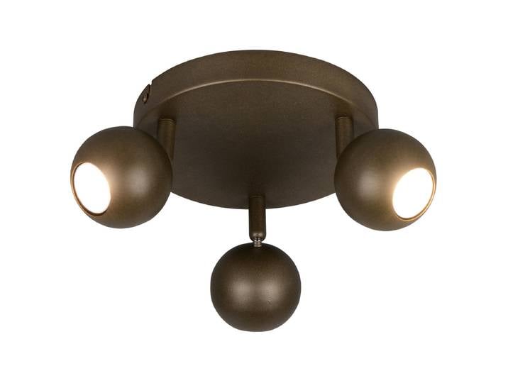 Plafonnier Enaro Ø 18cm Marron/Marron 3 Matériau : Métal Surface en métal : Laqué Type de métal : Fer GU10