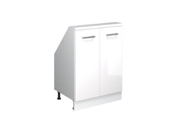 Vicco Dachschrägenschrank Rion, Weiß Hochglanz/Weiß