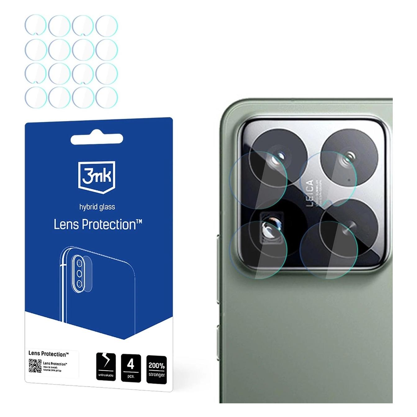 3MK SzkÅo na obiektyw aparatu Lens Protection na Xiaomi 15 Pro (4 Stk., Xiaomi 15 Pro) (W-3LenProt-Xia15P-0)