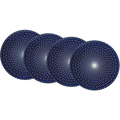 Speiseteller RITZENHOFF & BREKER "ROYAL REIKO", weiß (weiß, blau), Ø:26,5cm, Keramik, Speiseteller, Speiseteller, Teller Set, Keramik