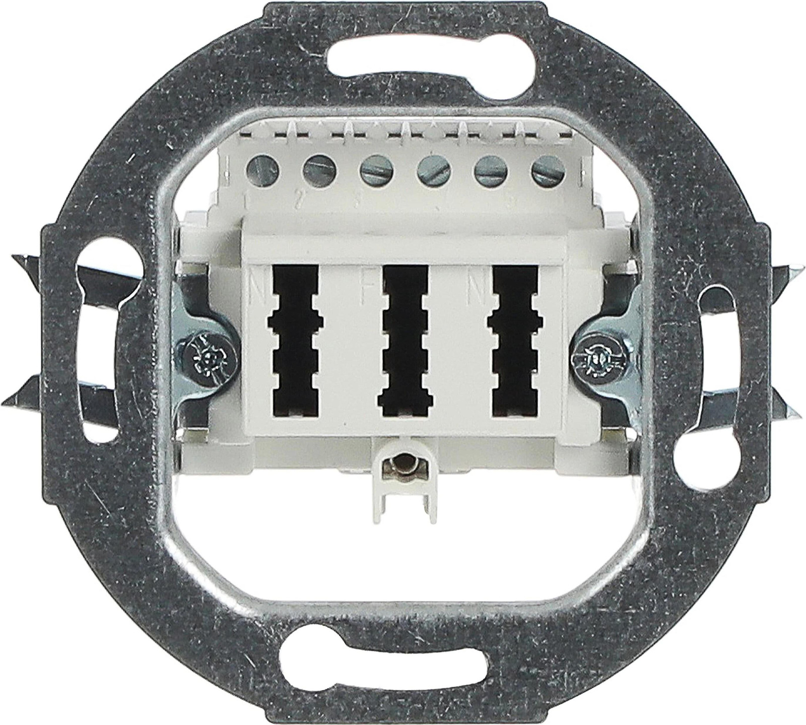 Busch-Jaeger aansluitdoosmodule TAE 2x 6/6 NFN, rechte uitvoering, alpinwit
