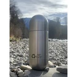Asobu ORB recycelte Edelstahlflasche mit Trinkbecher - silber (SBV30 recycled SS)