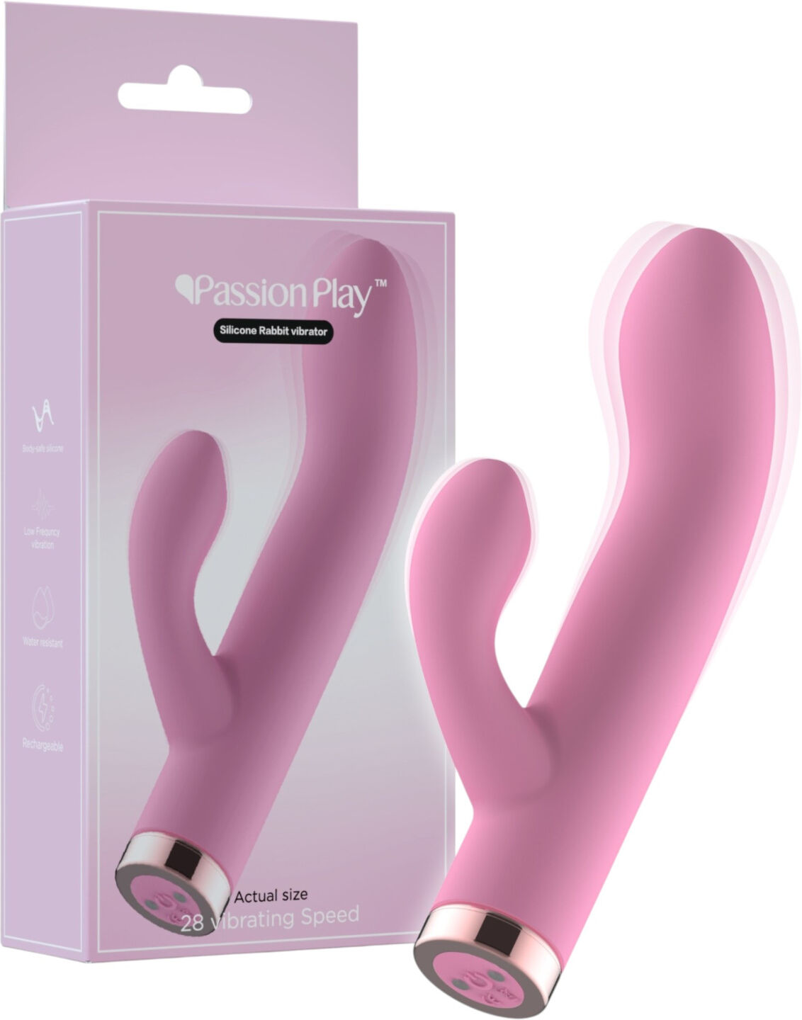 Passion Play - clitoral vibrator with handle (pink)