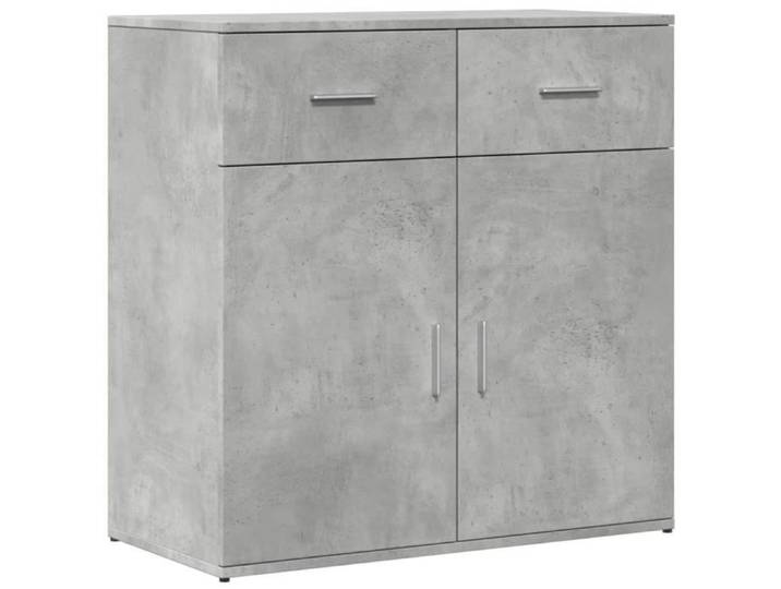 Buffet bas - V GEBY - D840523 - Gris béton - Bois d'ingénierie - 79x38x80 cm
