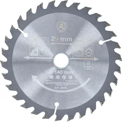BGS DIY 3959 Hartmetall Kreissägeblatt Ø140 x 20 x 2,3mm 30 Zähne